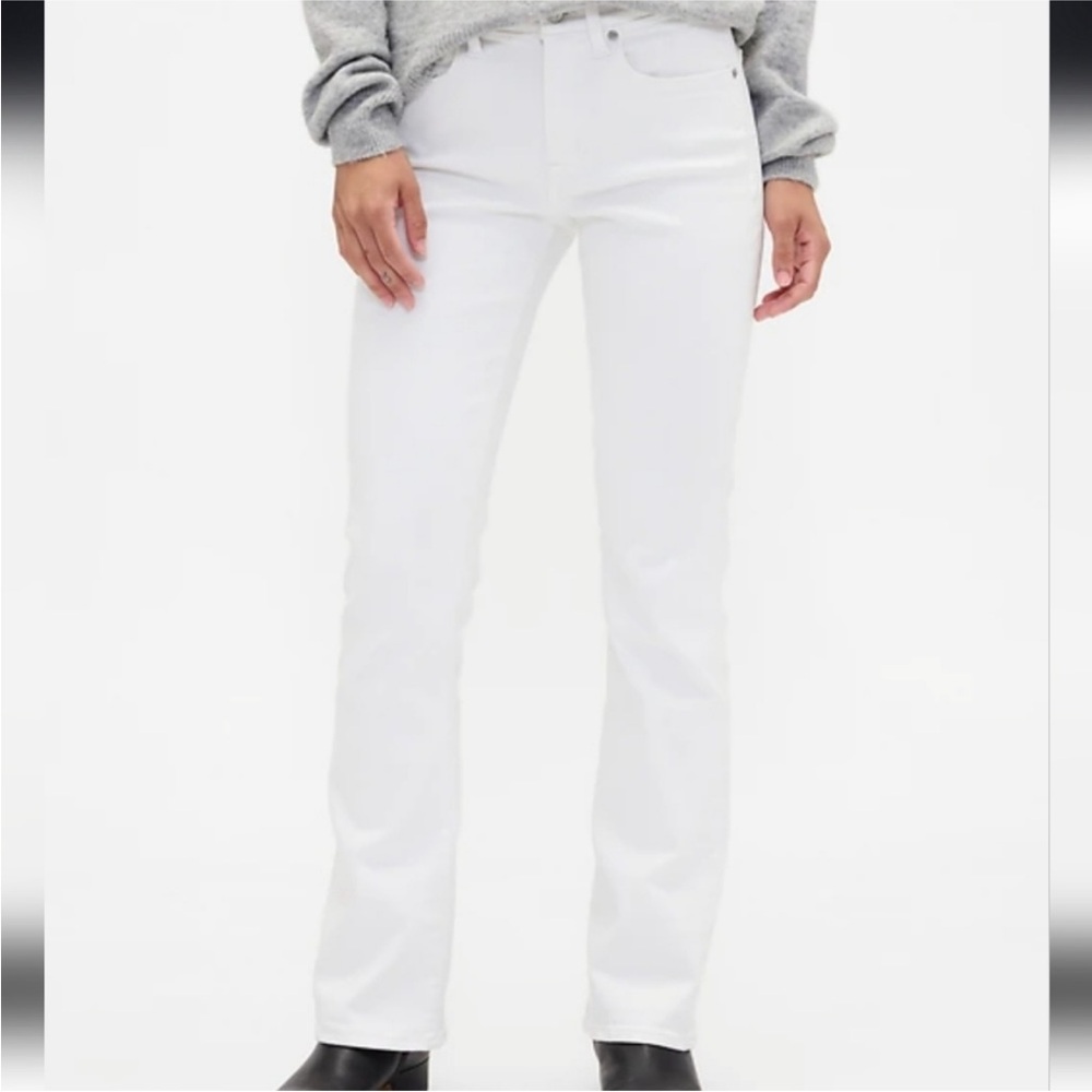Baby Boot Mid-Rise Jean In White NWT